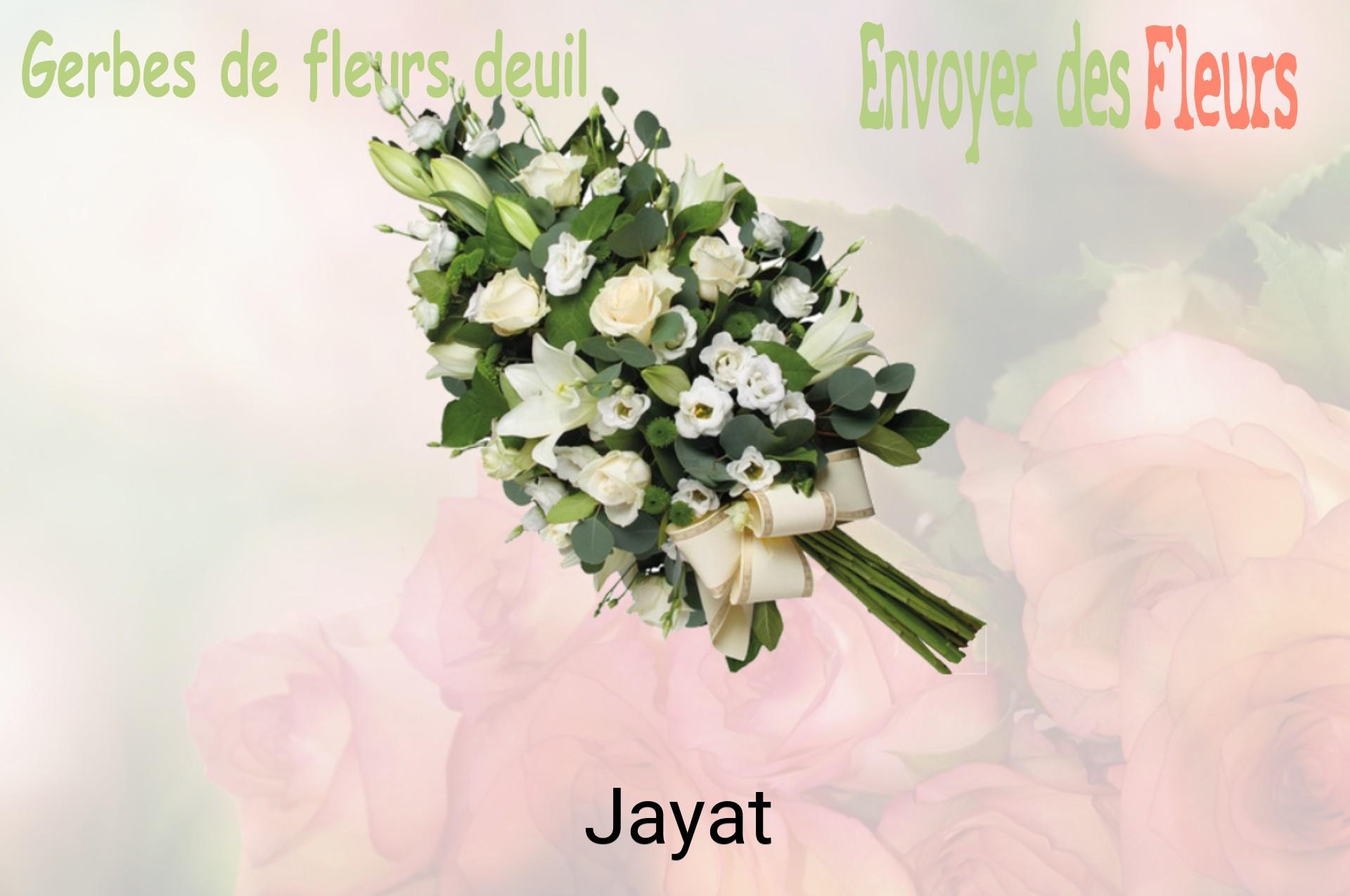 Gerbe de fleurs de deuil livrée à Jayat
